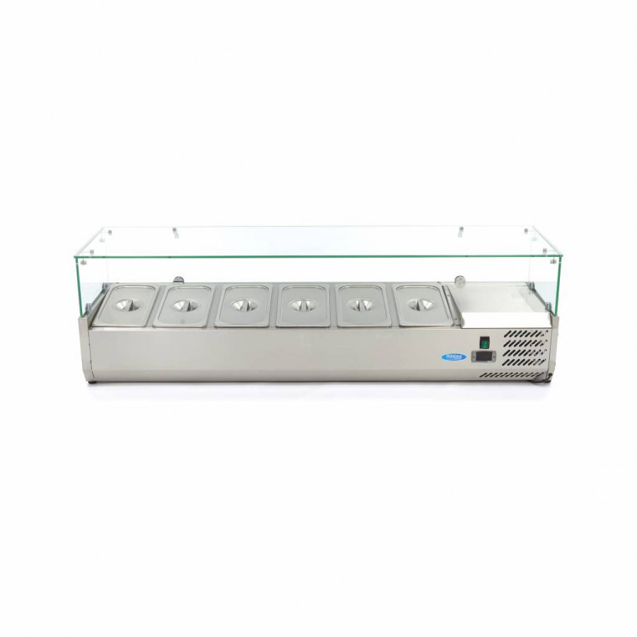 Aufsatzkühlvitrine -Vorbereitung - 150 cm - passt 6 x 1/3 GN