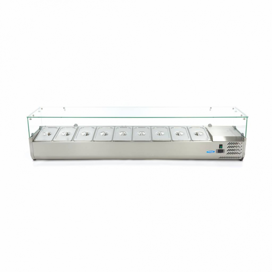 Aufsatzkühlvitrine - 200 cm - Passt 9 x 1/3 GN
