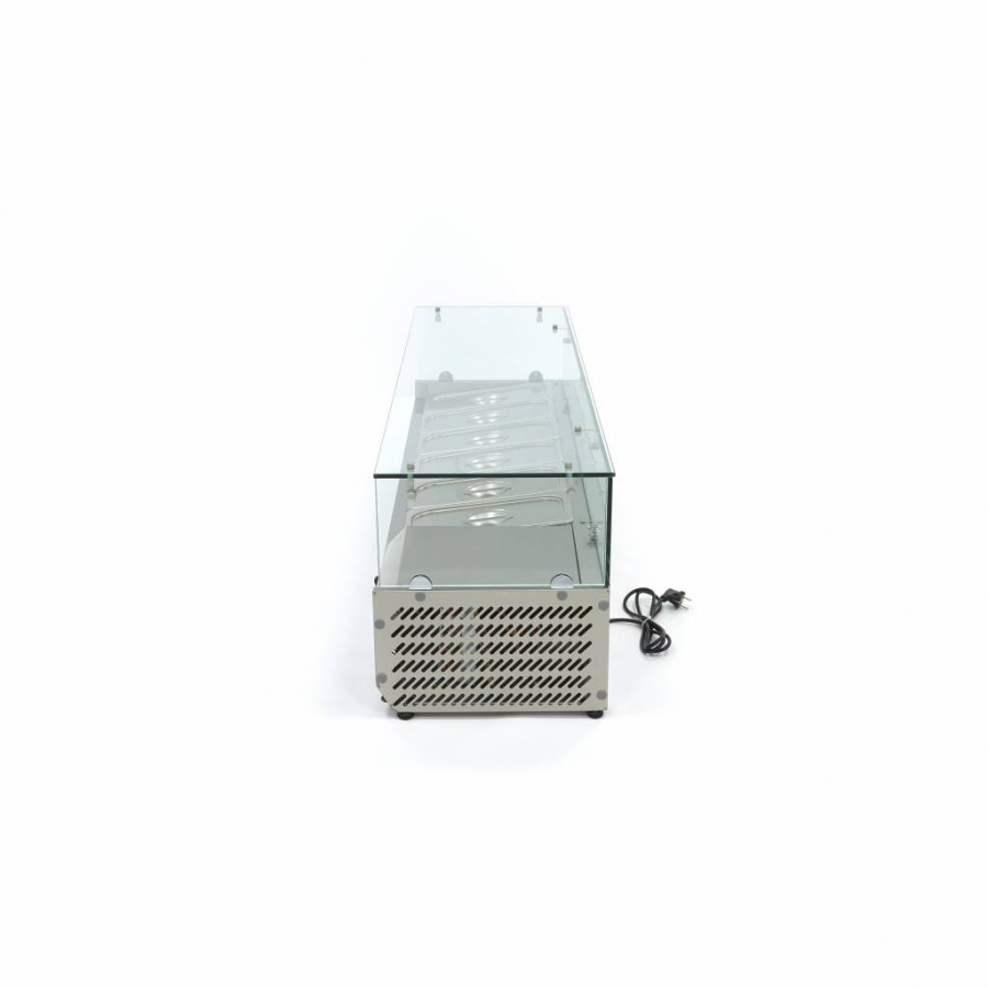 Aufsatzkühlvitrine - 140 cm - Passt 6 x 1/3 GN