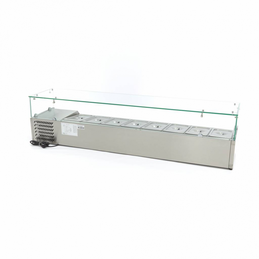 Opbouwkoelvitrine - 180 cm - Past 8 x 1/3 GN