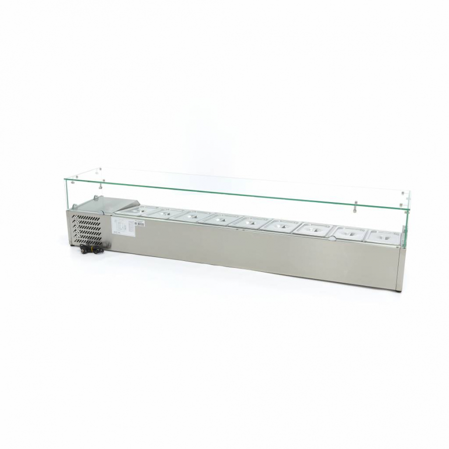 Aufsatzkühlvitrine - 200 cm - Passt 9 x 1/3 GN