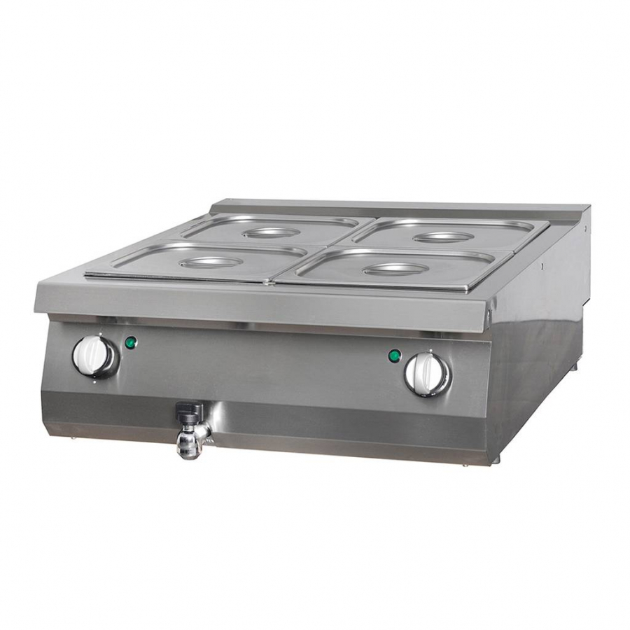 Zware uitvoering Bain Marie dubbelapparaat 70 cm diep elektrisch - Gastrohot