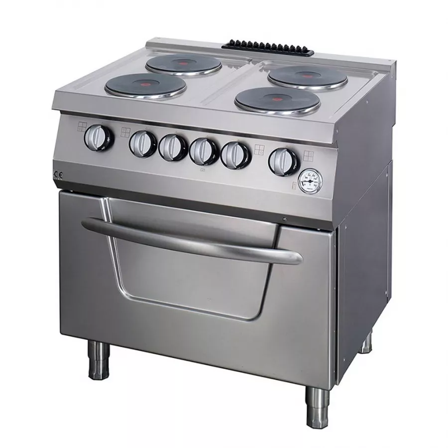 Herd - 4 Brenner - 70 cm tief - mit Backofen - Elektrisch