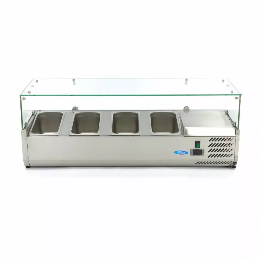 Aufsatzkühlvitrine - 120 cm - Passt 4 x 1/3 GN