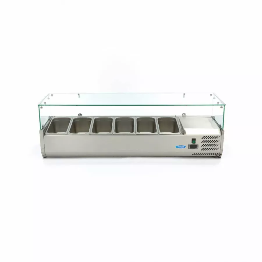 Aufsatzkühlvitrine - 140 cm - Passt 6 x 1/3 GN