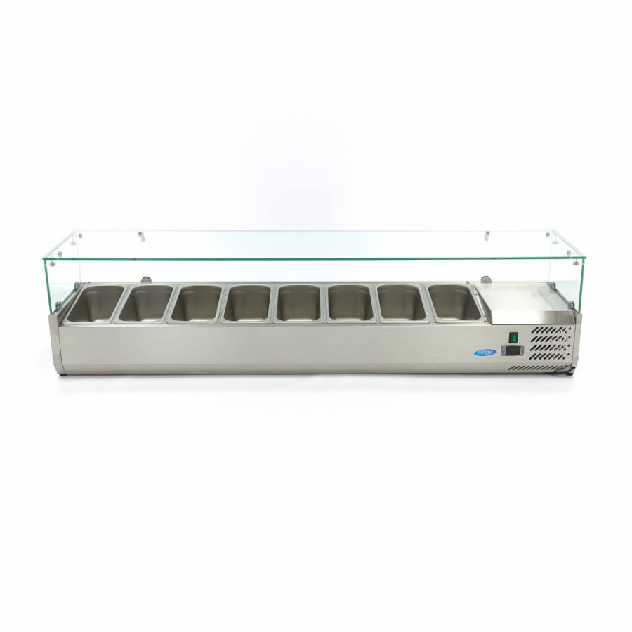 Opbouwkoelvitrine - 180 cm - Past 8 x 1/3 GN