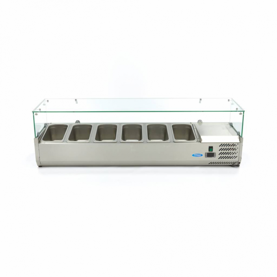 Aufsatzkühlvitrine -Vorbereitung - 150 cm - passt 6 x 1/3 GN