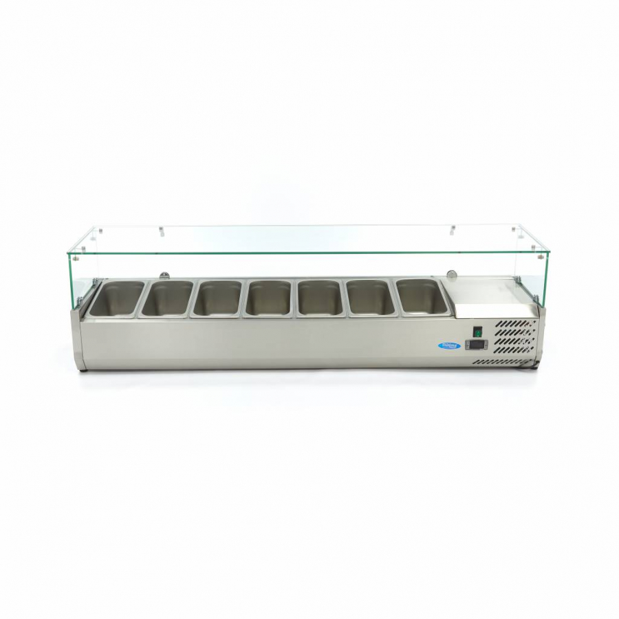 Opbouwkoelvitrine - 160 cm - Geschikt voor 7 x 1/3 GN