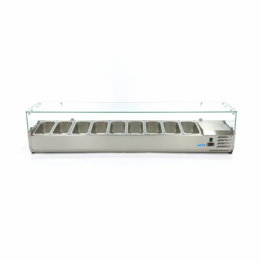 Aufsatzkühlvitrine - 200 cm - Passt 9 x 1/3 GN