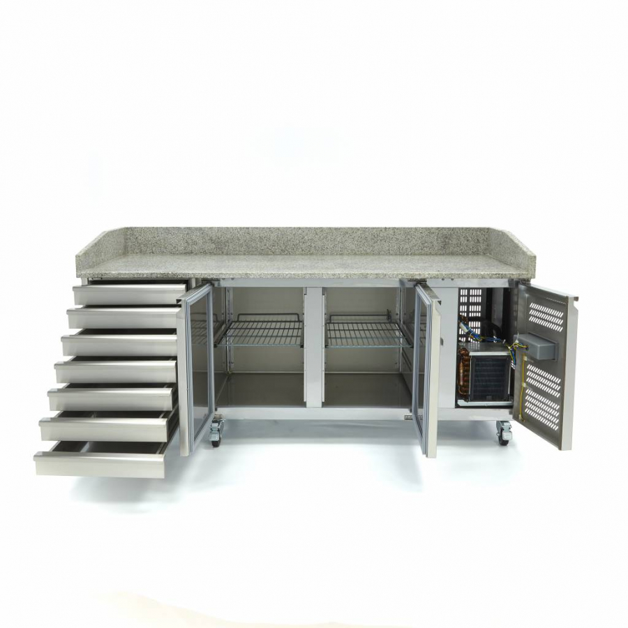 Vorbereitungskühlschrank - passt 5 x 1/6 GN - 7 Schubladen