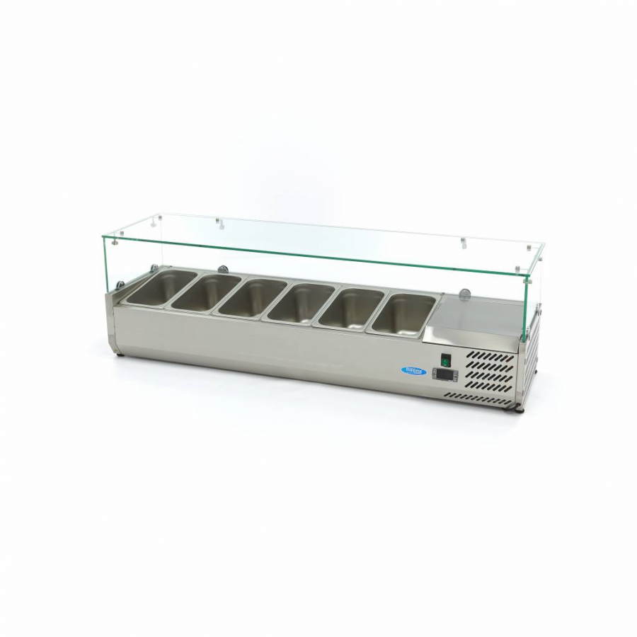 Aufsatzkühlvitrine - 140 cm - Passt 6 x 1/3 GN