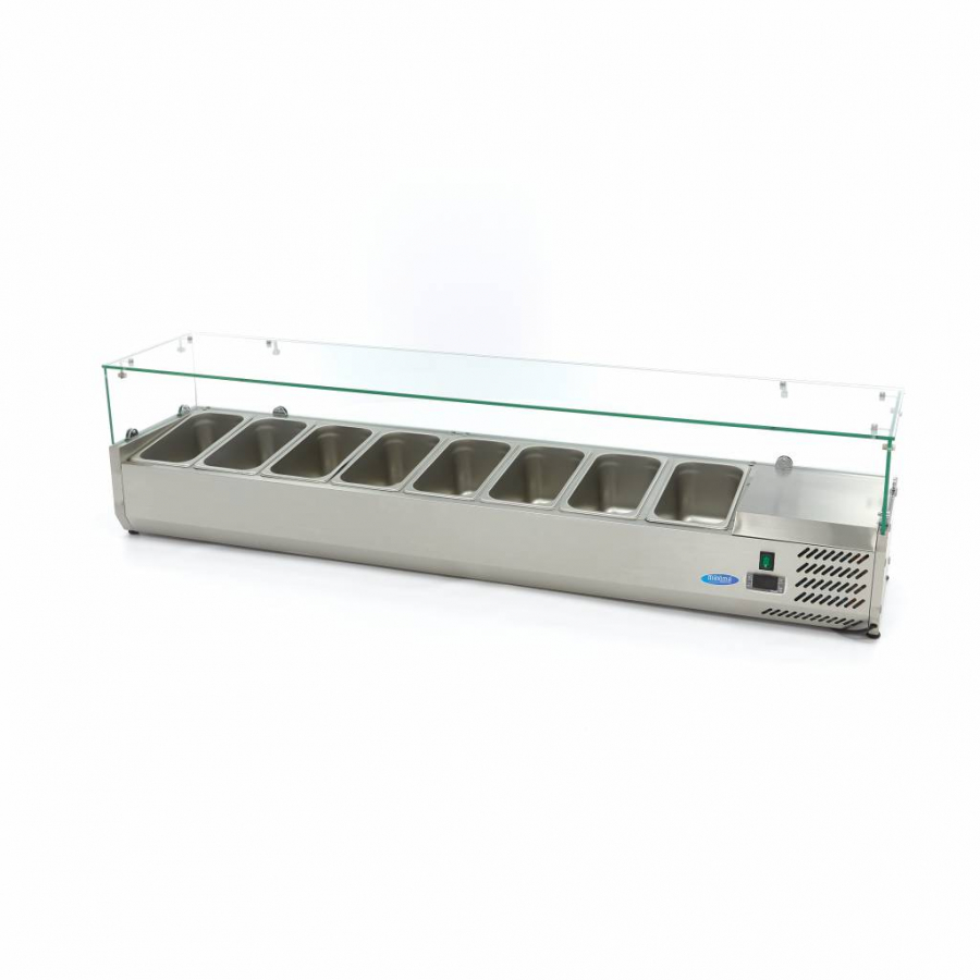Opbouwkoelvitrine - 180 cm - Past 8 x 1/3 GN