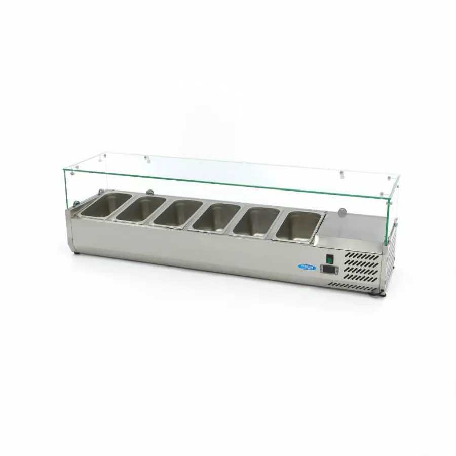 Aufsatzkühlvitrine -Vorbereitung - 150 cm - passt 6 x 1/3 GN