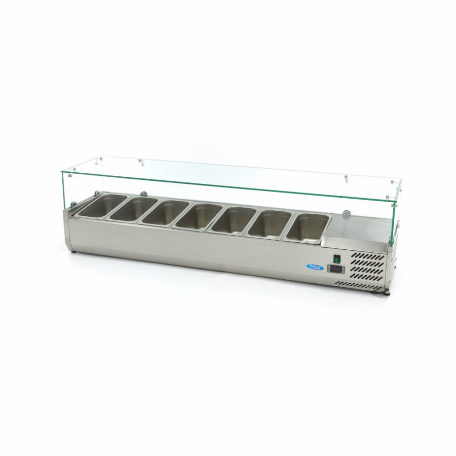 Opbouwkoelvitrine - 160 cm - Geschikt voor 7 x 1/3 GN