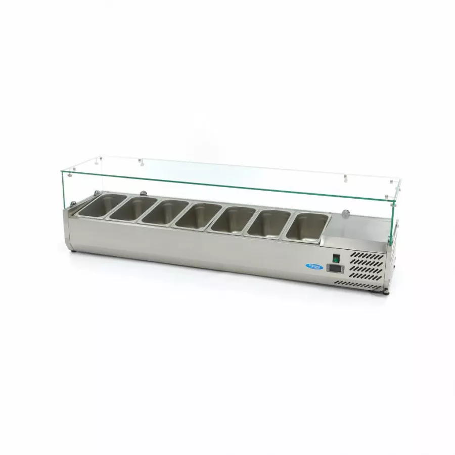 Aufsatzkühlvitrine - 160 cm - Passt 7 x 1/3 GN