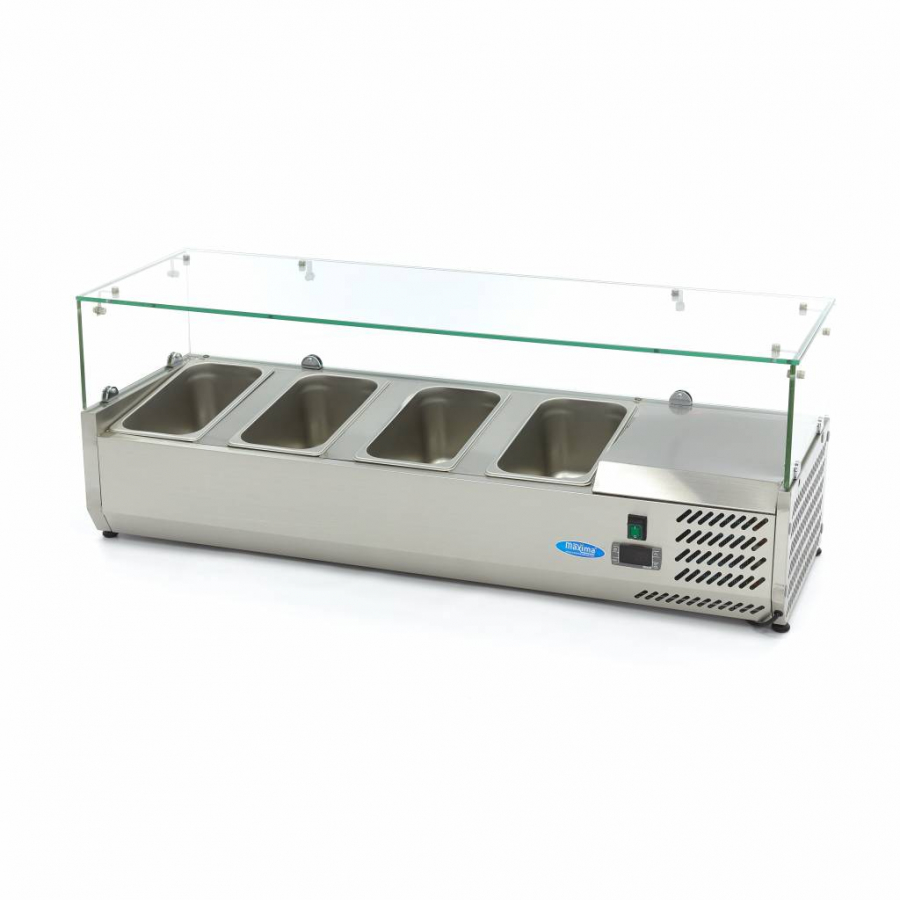 Opbouwkoelvitrine - 120 cm - Past 4 x 1/3 GN
