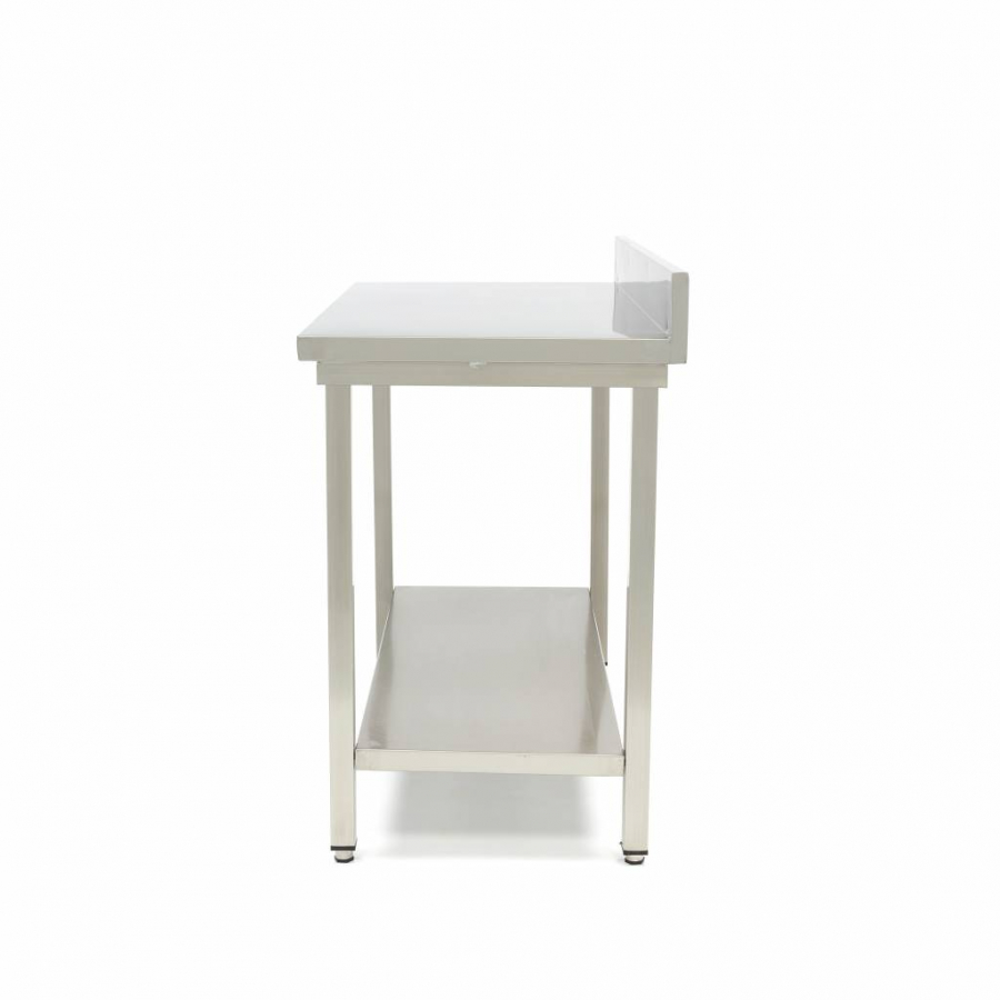 Edelstahltisch - 160 x 70cm - Höhenverstellbar - mit Spritzschutz Edelstahltisch - 160 x 70cm - Höhenverstellbar - mit Spritzschutz