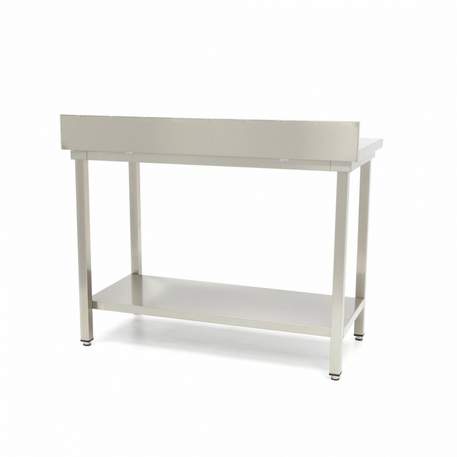 RVS-tafel - 200 x 70cm - in hoogte verstelbaar - met spatbescherming