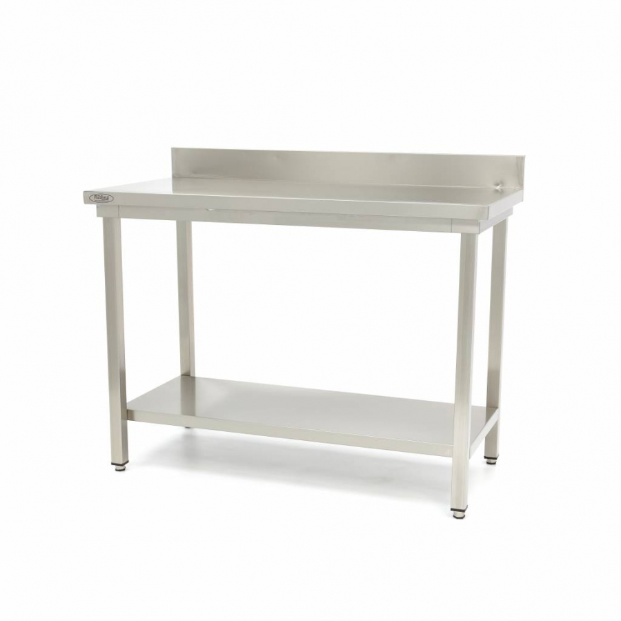 Edelstahltisch - 100 x 70cm - Höhenverstellbar - mit Spritzschutz