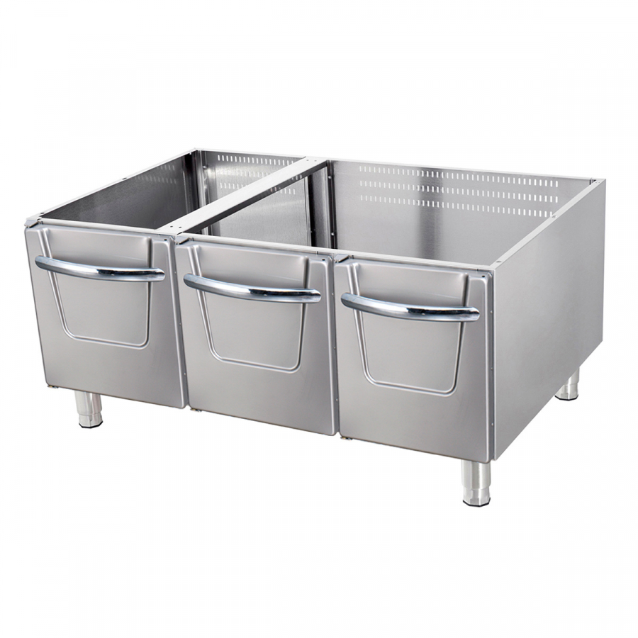 Premium staande drievoudige eenheid 90 cm diep inclusief deuren - Gastrohot