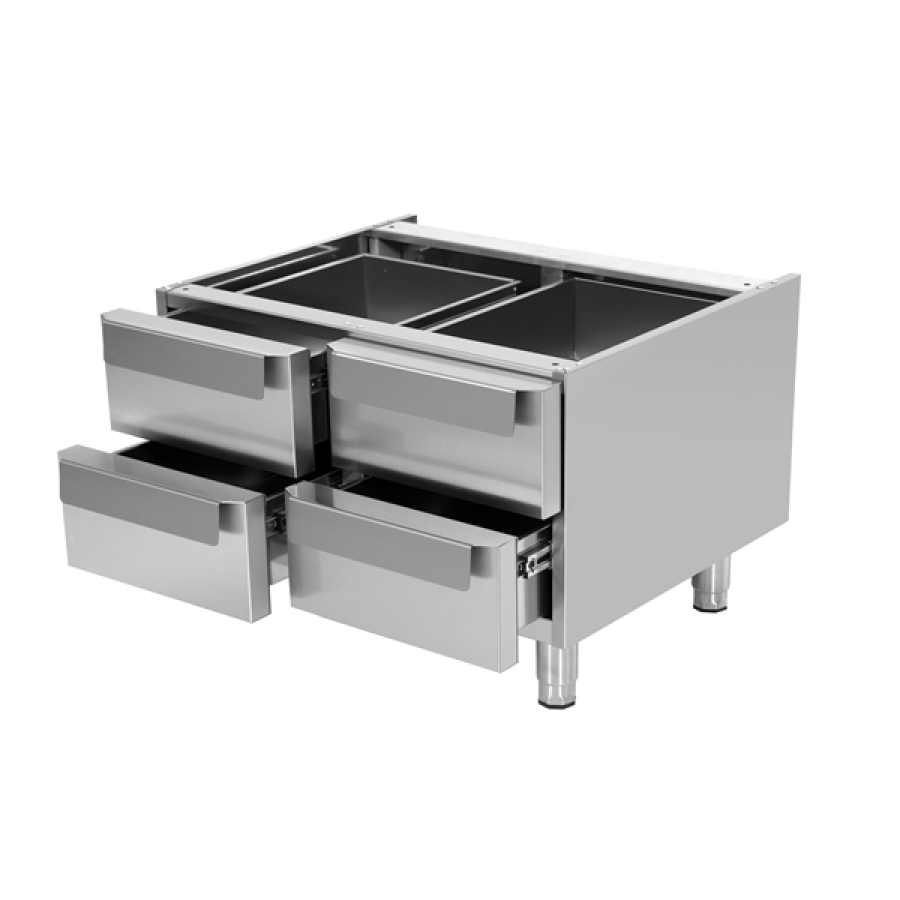 Unterbauschrank Neutral 700 800 mm mit Schubladen für UnniCooking