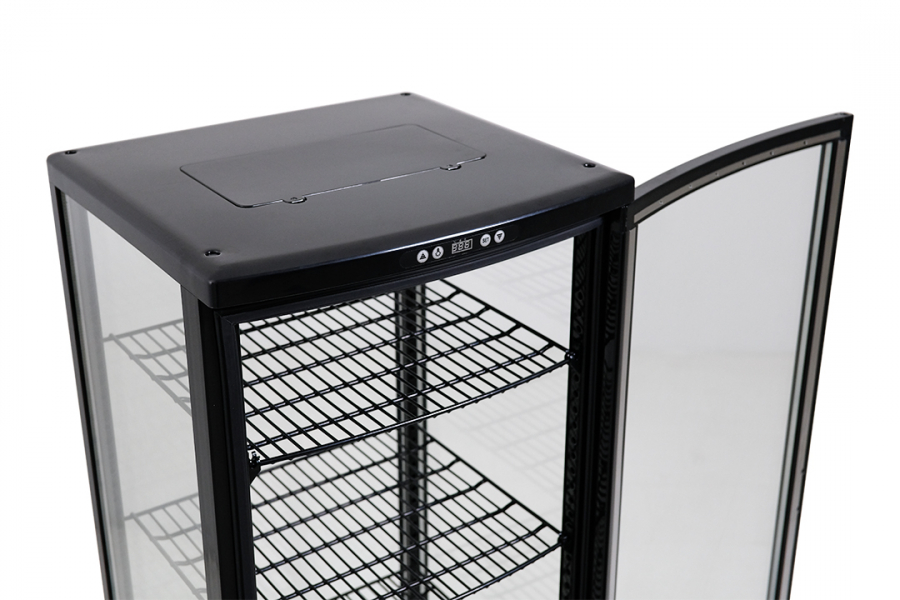 SARO koelvitrine SVEN 235 L | Zwart met circulatie en LED