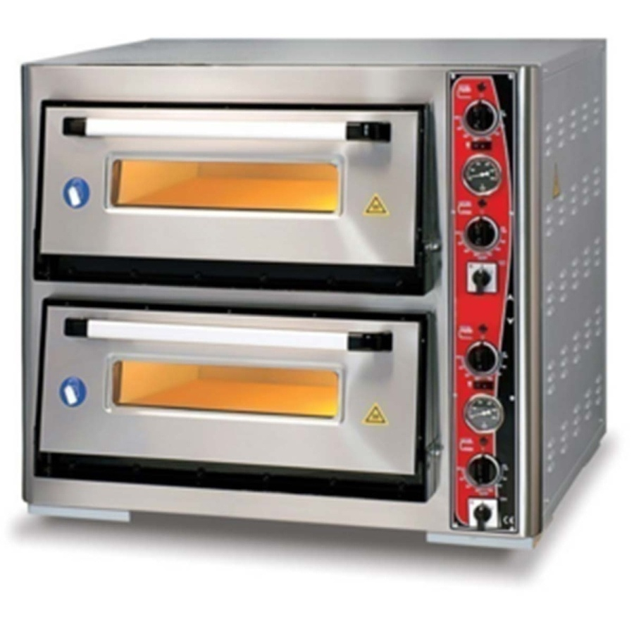 Doppelkammer Pizzaofen mit Thermometer | 6+6 Pizzen mit Ø 34cm | B970xT1240xH760 mm Doppelkammer Pizzaofen mit Thermometer | 6+6 Pizzen mit Ø 34cm | B970xT1240xH760 mm