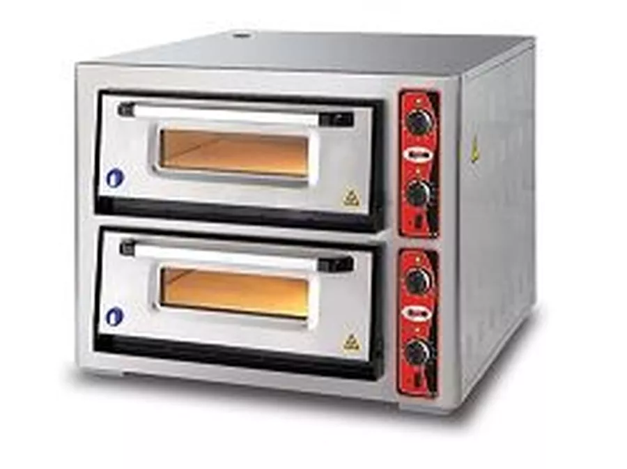 Doppelkammer Pizzaofen ohne Thermometer | 6+6 Pizzen mit Ø 30cm | B890xT1100xH760 mm Doppelkammer Pizzaofen ohne Thermometer | 6+6 Pizzen mit Ø 30cm | B890xT1100xH760 mm