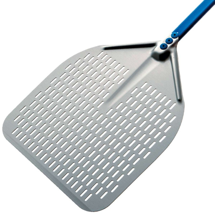 Rechthoekige pizzaschep met gaten | L=1560