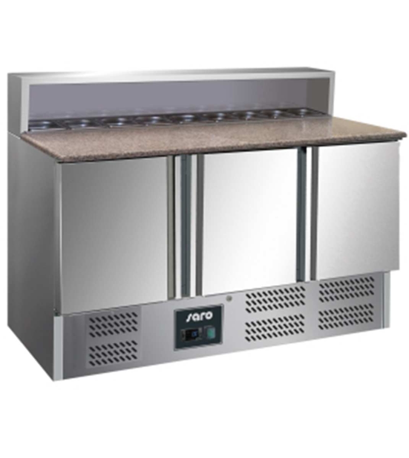 Pizzatisch mit Kühlung | 3 Türen | Breite 136 cm Pizzatisch mit Kühlung | 3 Türen | Breite 136 cm
