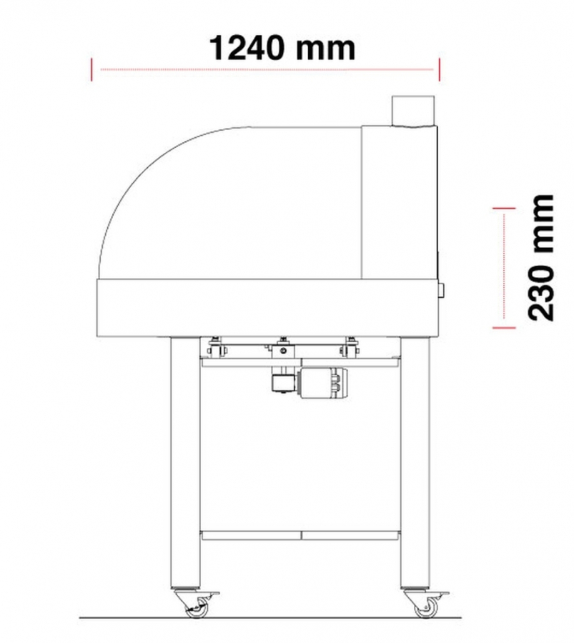 Rotierender Gaspizzaofen Pavesi JOY 90 TW | 2/3 Pizzen Rotierender Gaspizzaofen Pavesi JOY 90 TW | 2/3 Pizzen