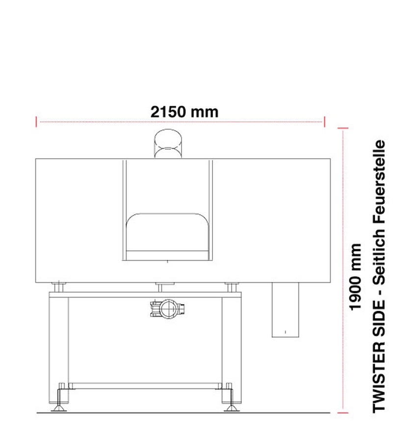 Rotierender Holzbackofen | 10/12 Pizzen | Pavesi TWISTER SIDE 130 Rotierender Holzbackofen | 10/12 Pizzen | Pavesi TWISTER SIDE 130