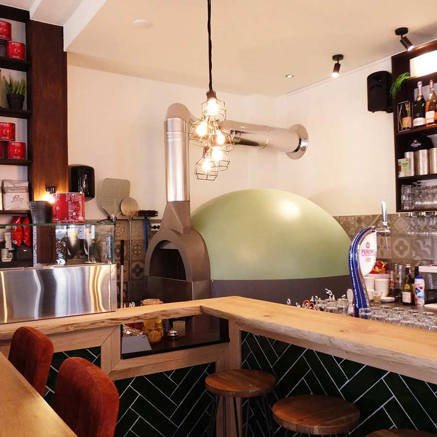Gas und Holz Pizzaofen Pavesi JOY 110HGTW | Backfläche rotierend | 6 bis 8 Pizzen
