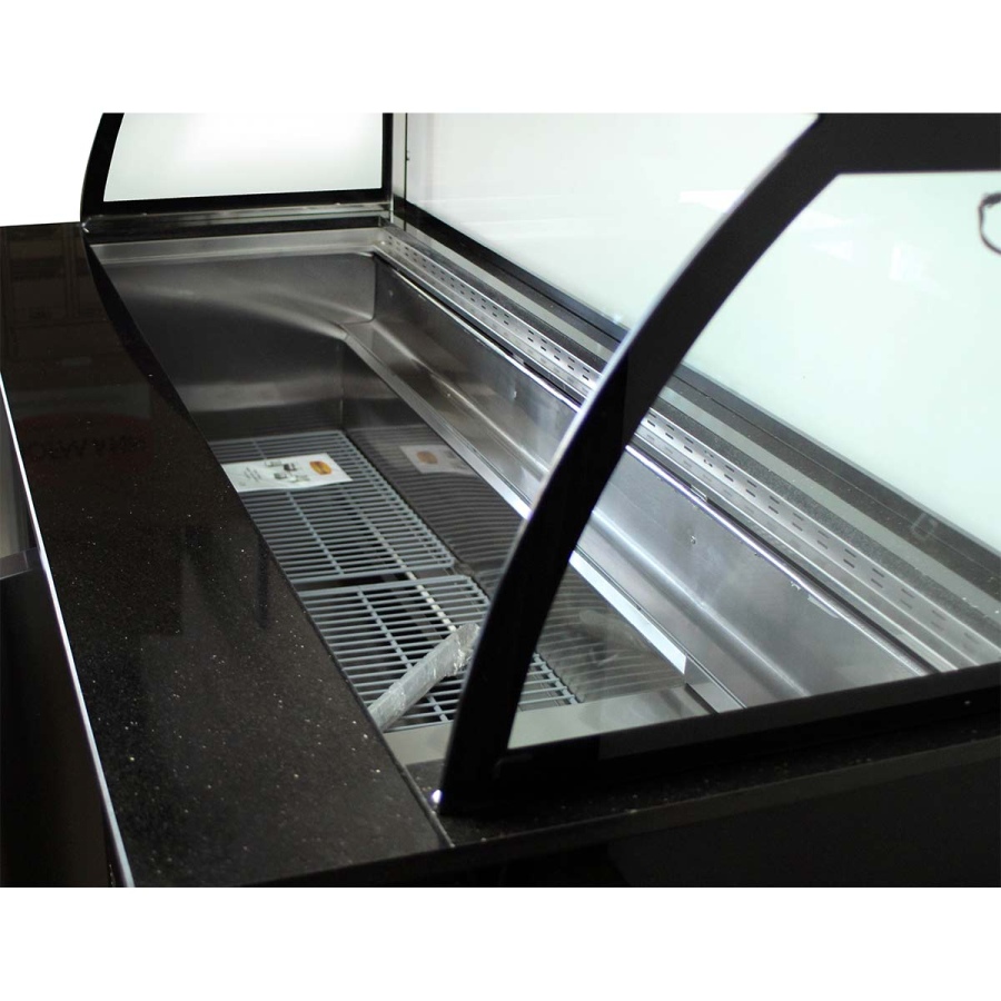 Salattheke (Dönertheke) | 5 x 1/1GN | B1800 x T850 x H1300 mm | Weiß-Schwarz Salattheke (Dönertheke) | 5 x 1/1GN | B1800 x T850 x H1300 mm | Weiß-Schwarz