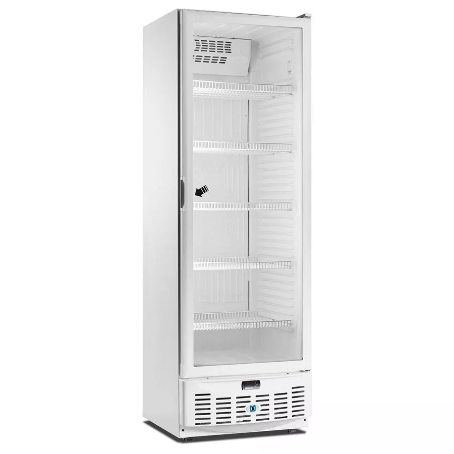 Kühlschrank mit Glastür weiß | B 590 x T 643 x H 1820 mm