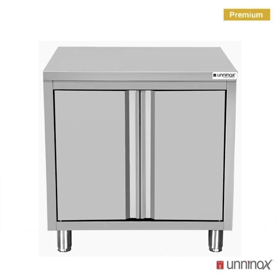 Arbeitsschrank CK-900-60 Edelstahl 900x600 mm, 2 Türen, 500 kg Tragkraft