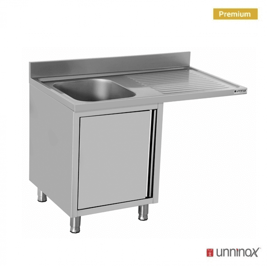 Spülbecken-Einheit 120x70x85 mit Becken links und Spülmaschine