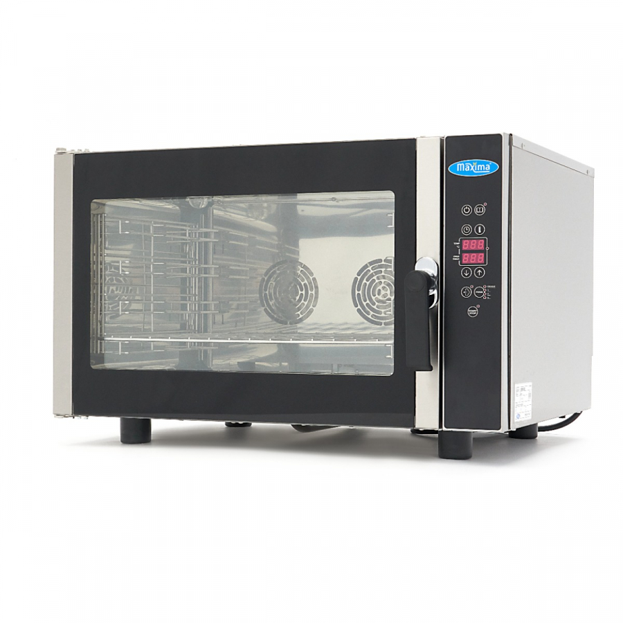 Combi-stoomoven voor 4 bakken 1/1 GN 60 x 40cm met digitale display - 400V