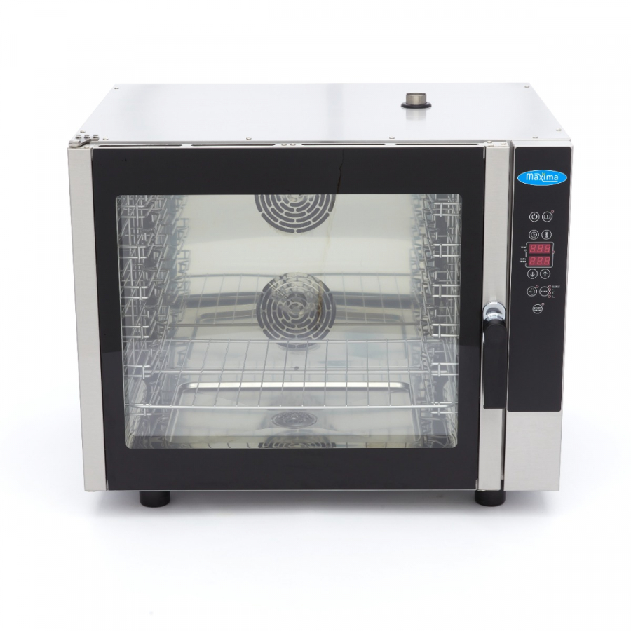 Kombi-Dampfofen - passend für 6 Tabletts (1/1 GN / 60 x 40cm) - Digitale Anzeige - 400V