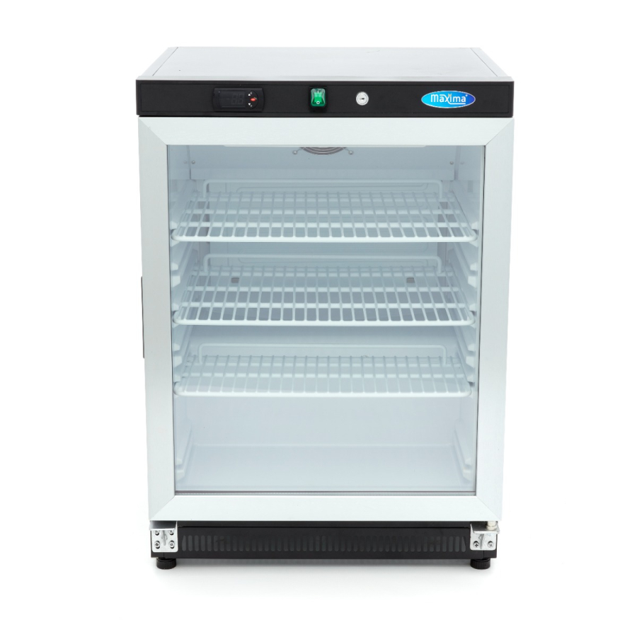 Gastro koelkast 200L met glazen deur in zwart