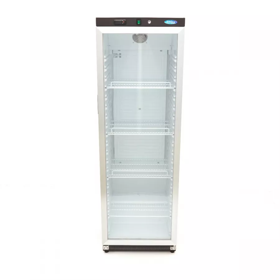 Kühlschrank - 400L - Schwarz - mit Glastür