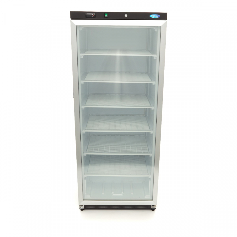 Gastro vrieskast 600 l Zwart met glazen deur – 6 planken