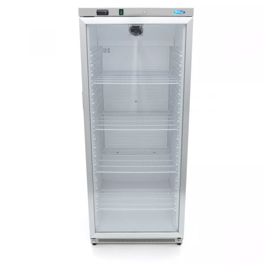 Kühlschrank - 600L - Edelstahl - mit Glastür