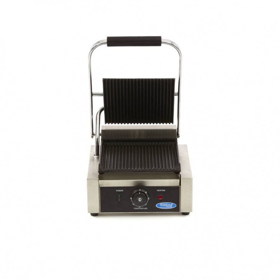 Contactgrill - gegrild - enkele grillplaat - 22 cm
