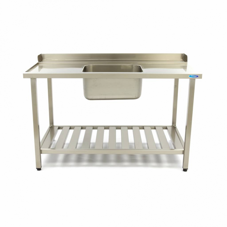 Vaatwasser tafel - 140 x 75cm - Links - met spoelbak en spatbescherming - inclusief opbergvak