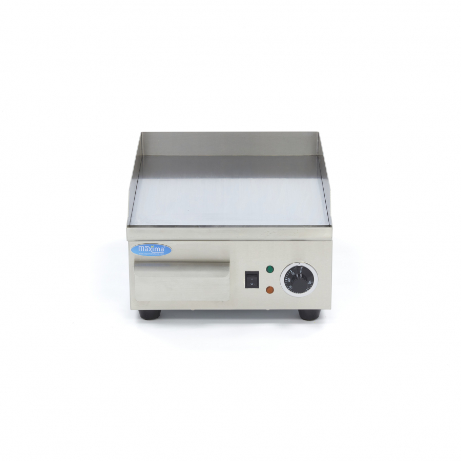 Grillplatte - glattes Chrom - 36cm - inklusive Tropfschale