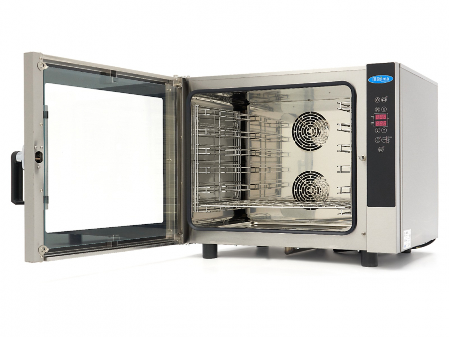 Kombi-Dampfofen - passend für 6 Tabletts (1/1 GN / 60 x 40cm) - Digitale Anzeige - 400V