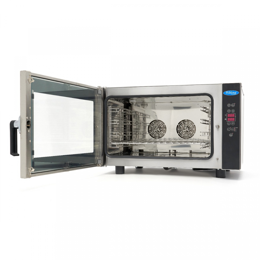 Kombi-stoomoven - Geschikt voor 4 bakken (1/1 GN / 60 x 40cm) - Digitale display - 400V
