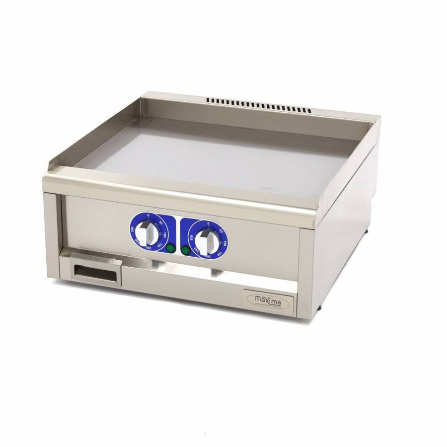 Gewerbegrillplatte glatt doppelgerät 60 cm tief elektrisch 400V - professionelle Grillplatte für die Gastronomie