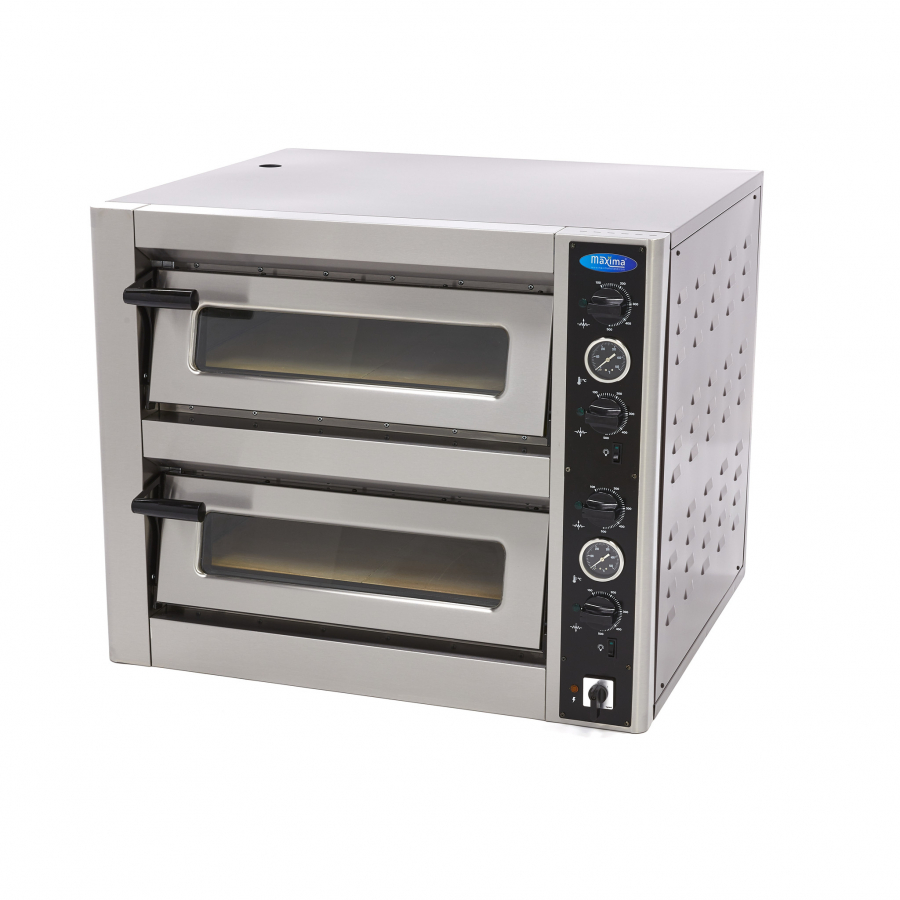 Pizzaofen für 4 x Ø30cm Pizzen Doppeldecker - Gastrohot